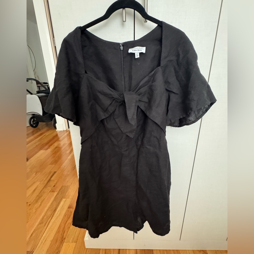 & Other Stories Black Linen Romper - Size 10